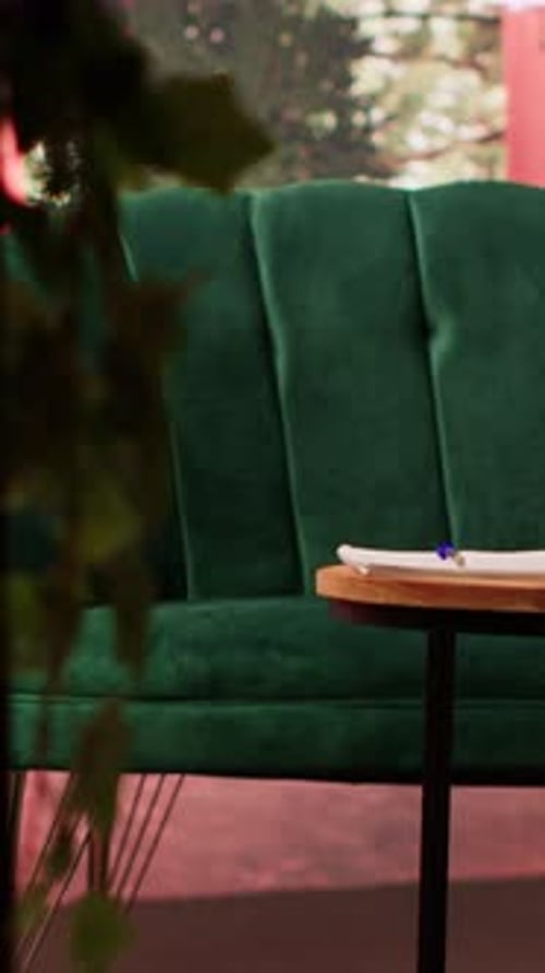 Empty Modern Psychotherapy Office Equipped with High End Furniture
