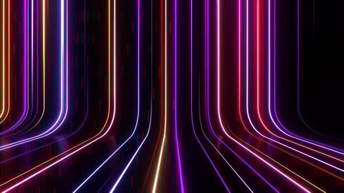 Neon Lines Background For Scene Purple Red Orange And Yellow Vj Seamless Loop