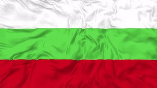 Realistic Waving Flag of Bulgaria Seamless Loop Animation