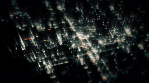 Futuristic Digital Grid Data Flow Background