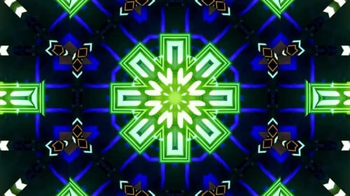 Vidéo d'arrière-plan de la boucle abstraite numérique Kaleidoscope Motion