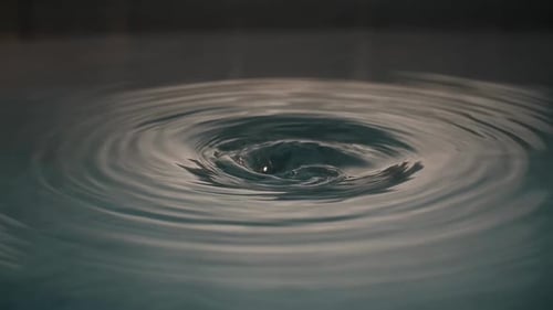 Slow Motion Close Up of a Water Whirlpool Forming