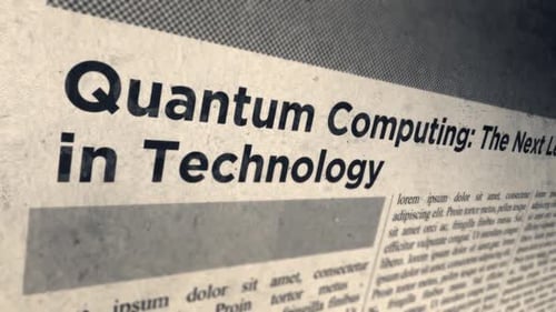 Quantum Computing The Next Leap In Technology Title On Newspaper Headline Style 02