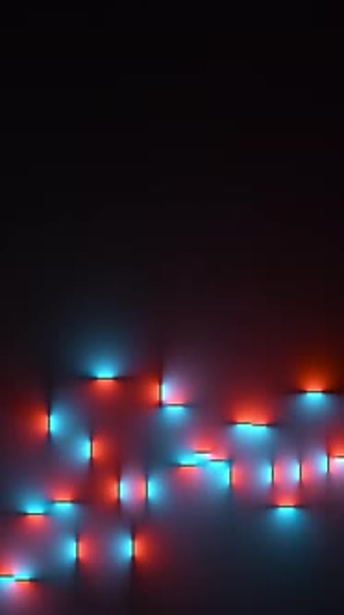 Abstract Illuminating Surfaces Background Soft Blue and Red Color Light Blends 3D Render of Neon