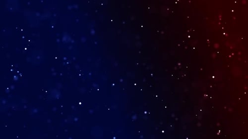 Abstract Glowing Particle Loop Background with Blue and Red Gradient