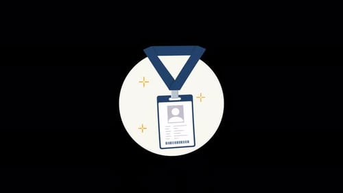 Identification Badge or ID Card Animation Video - Transparent