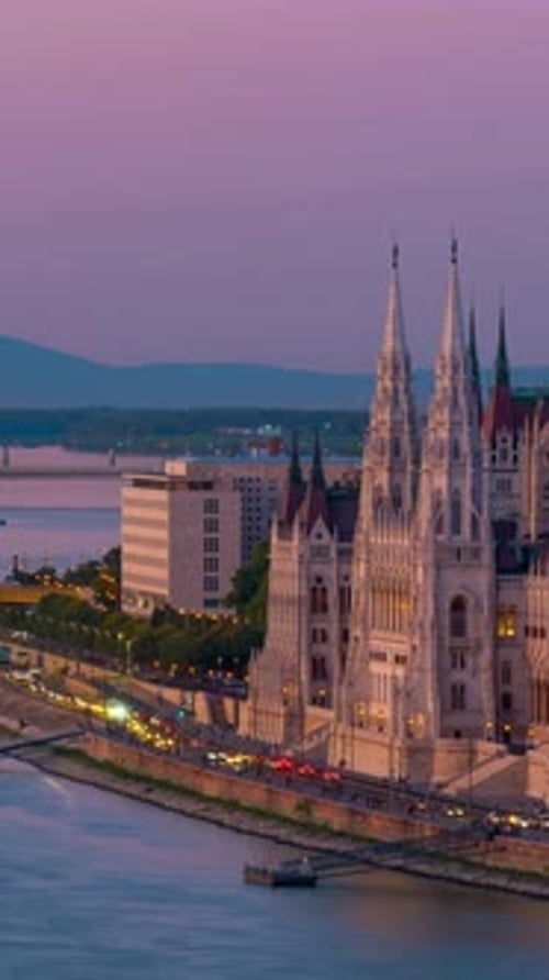 Vertical View Of Budapest Cityscape, Hungary