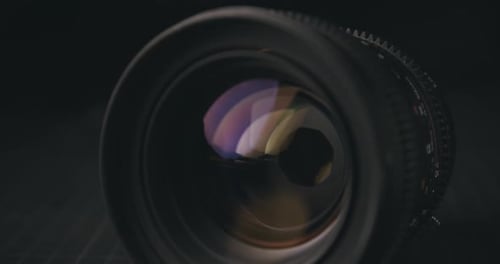 Close Up of a Camera Lens Showing Its Details - Closeup Shot