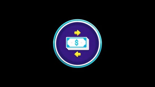 Cash Flow Business And Finance Icons Loop Animation