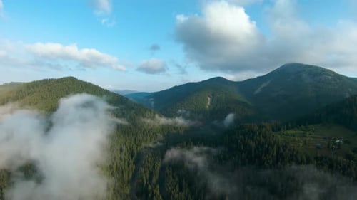 Aerial View of Beautiful Mountain Landscape