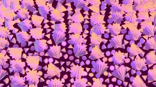 Fantastische rotierende abstrakte geometrische 3D-Pyramiden