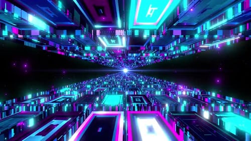 Neon Lights Purple Blue