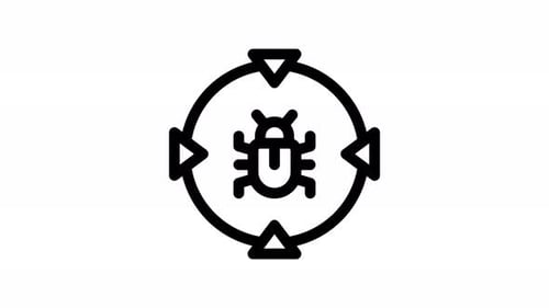 bug line icon animation