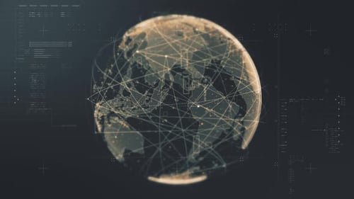 Futuristische digital generierte holographische Erde 01