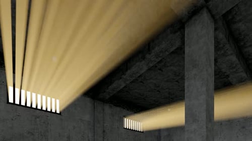 Dunkles Gefängnis, Innenfenster, Licht und Schatten