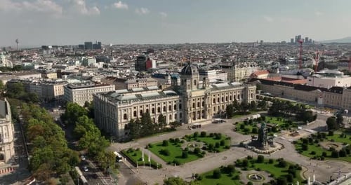 Aerial View of Maria Theresia Monument and Museums Quartier Maria Theresien Platz Art History