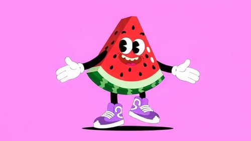 Happy Dancing Watermelon Cartoon Character Animation