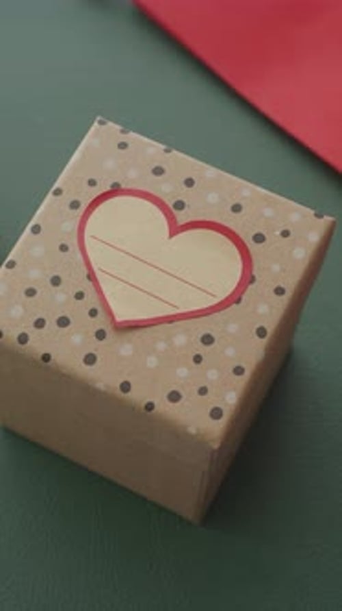 Heart Decorated Gift Box for Valentine's Day