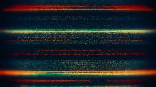 Dynamic Glitch Effect with Horizontal Digital Noise Lines