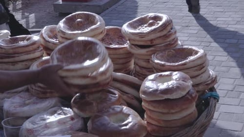 Traditionelles zentralasiatisches Brot