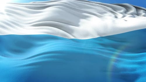 Seamless Waving White and Blue Fabric Background Loop