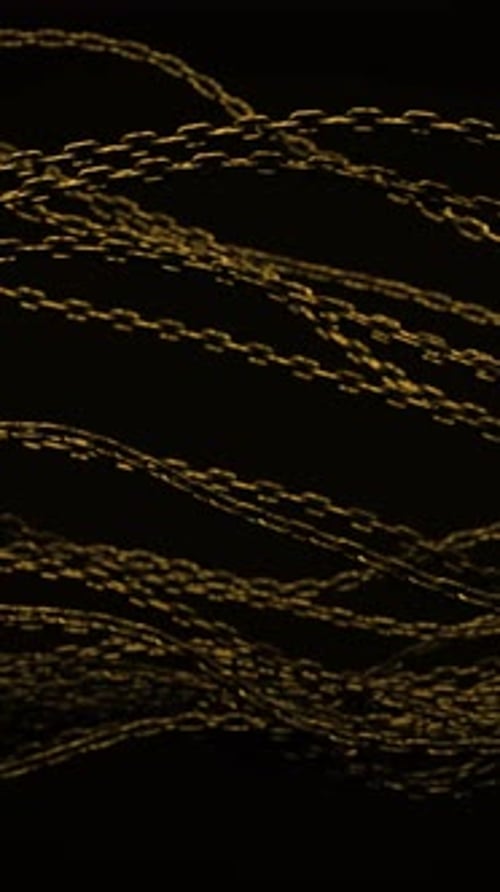 Seamless Golden Chain Link Abstract Motion Background Loop