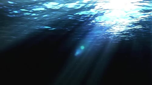 Underwater Sunlight Dark Ocean Deep