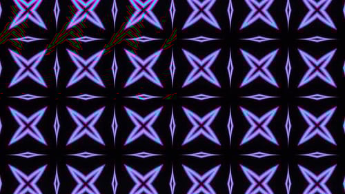 Cyan And Pink On Black Abstract Star Patterns Background Vj Loop Animation In 4K