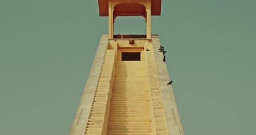Escalier vers Jaipur, Rajasthan, Inde