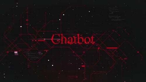 Chatbot Text Over Futuristic Cyberspace Background