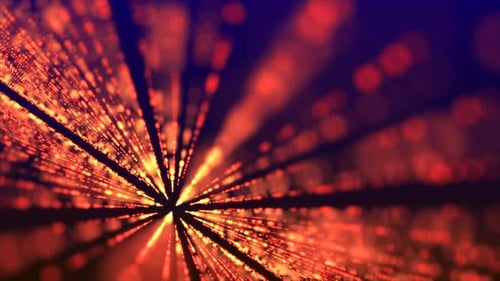 Futuristic Digital Grid Particle Animation Background