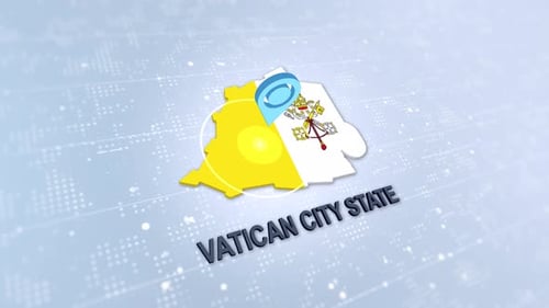 Vatican City State Map With Marker