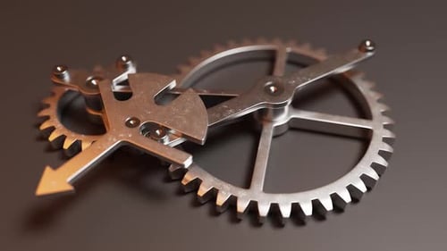 Animated Gears Moving Together