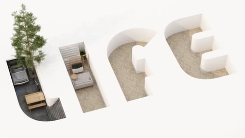 Modern Aerial View of Unique Architectural Design