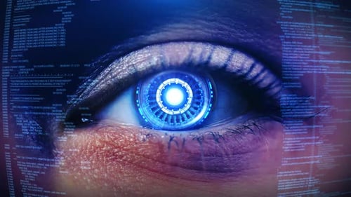 3D Digital Eye Scan Programming Code Technology Background Software Developer Computer Software