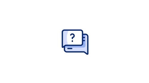 Animated Speech Bubble Question Mark Icon