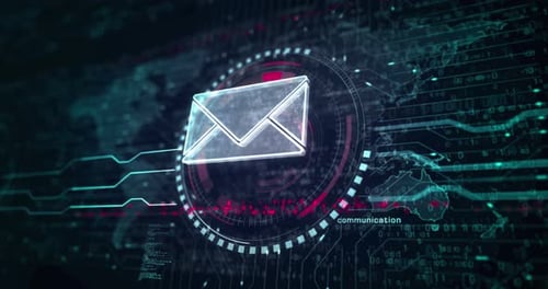 Envelope email symbol loop digital concept