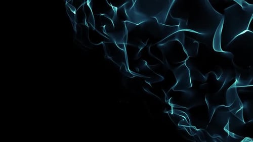 Abstract Blue Fluid Energy Lines Particle Flow Background Loop