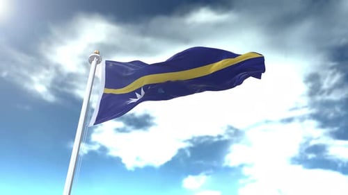 Loop mit der Flagge von Nauru 4K