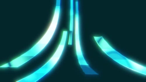 Glowing Lines Moving Upwards Background