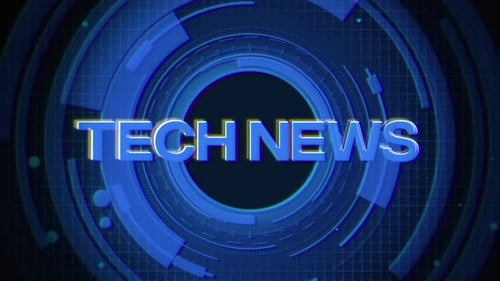 Tech News On Futuristic Cyberspace Background Technology