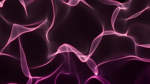 Abstract Pink Flowing Glowing Lines Digital Wave Background