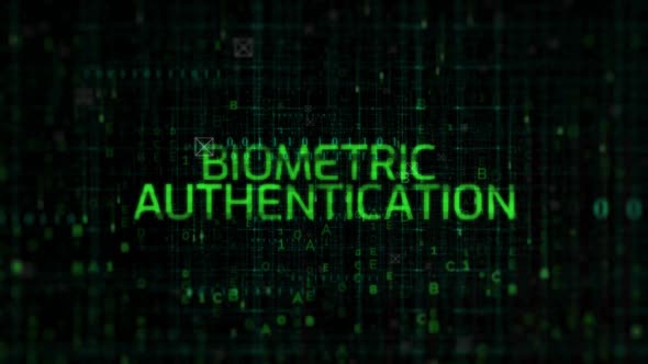 Biometric Authentication Animation On Digital Background, Backgrounds ...