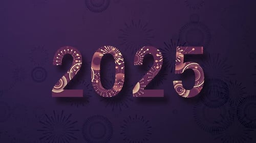 Eleganter Hintergrund für die Neujahrsfeier 2025.