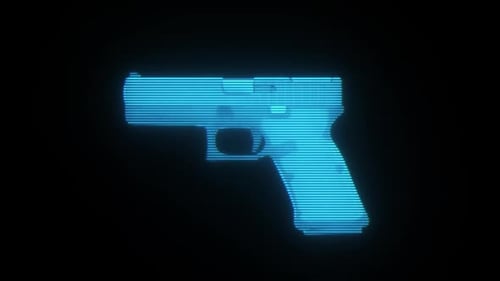 Spinning Gun Hologram Loop