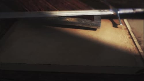 Cinematic Sword and Ancient Book Reveal