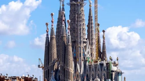 Sagrada Familia Cathedral in Barcelona From a Unique High Vantage Point