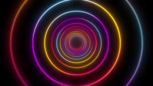 Spin Blink Radio Waves Gradient Rainbow Glow Tunnel