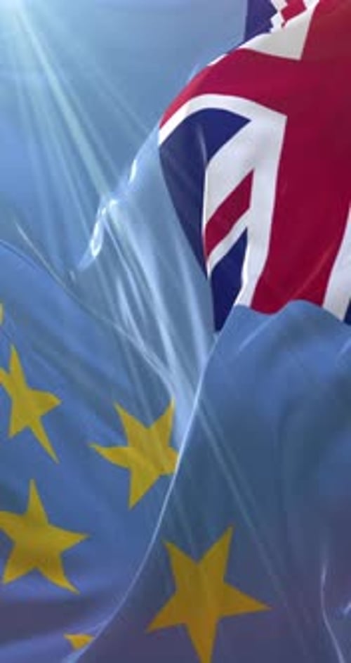 Tuvalu Flag Waving in Sunlight Vertical Loop