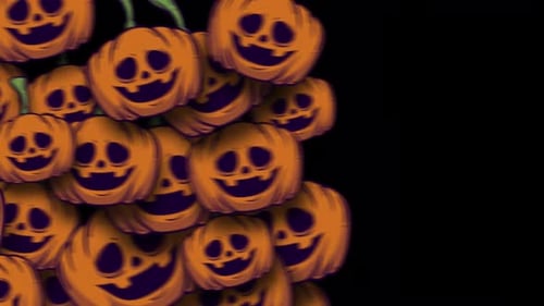 Halloween-Cartoon-Transitions Pumpkin auf Alpha-Kanal